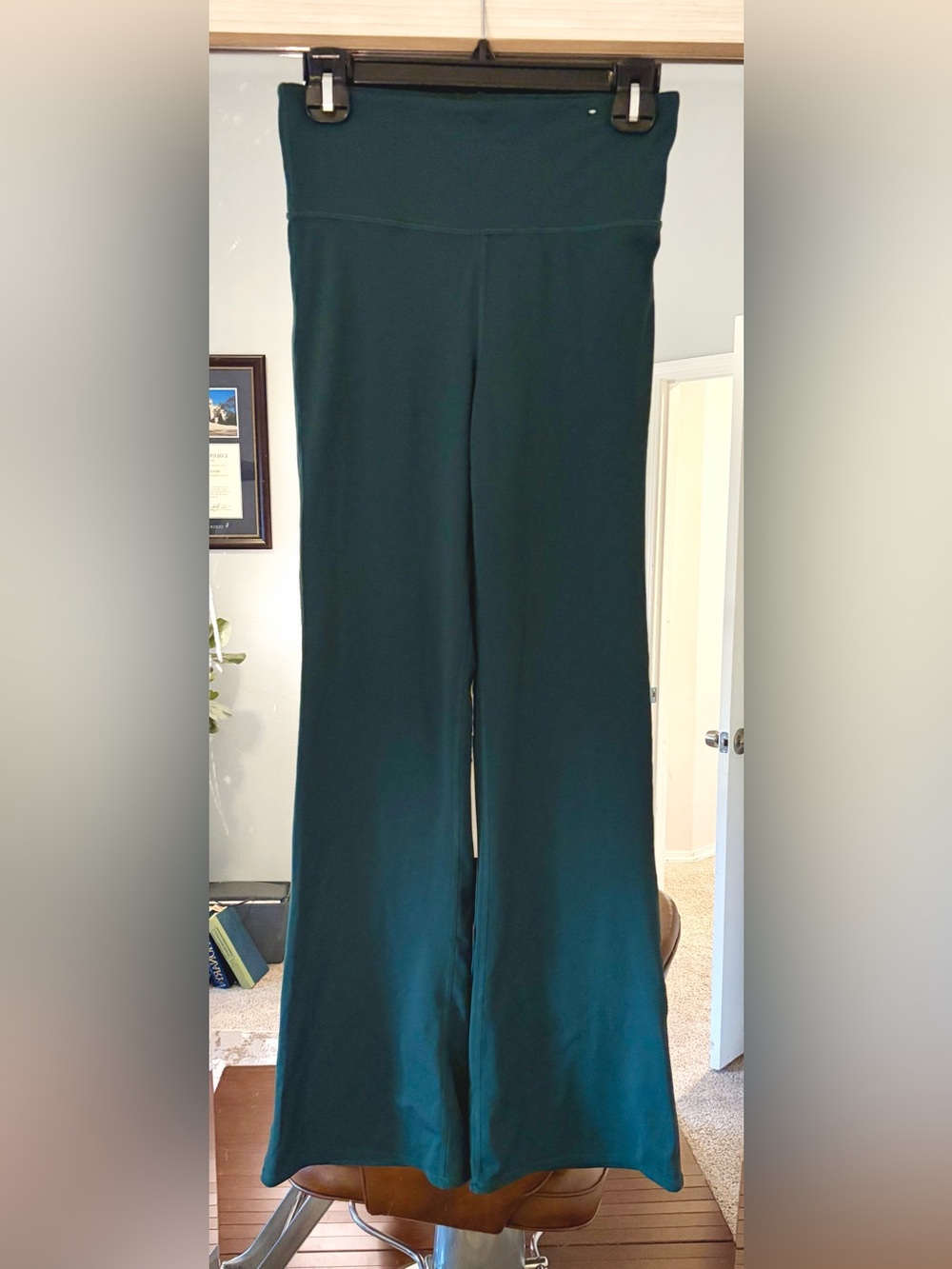 Gap GapFit Sky High Studio Flare Leggings in Teal Blue Grern size Small